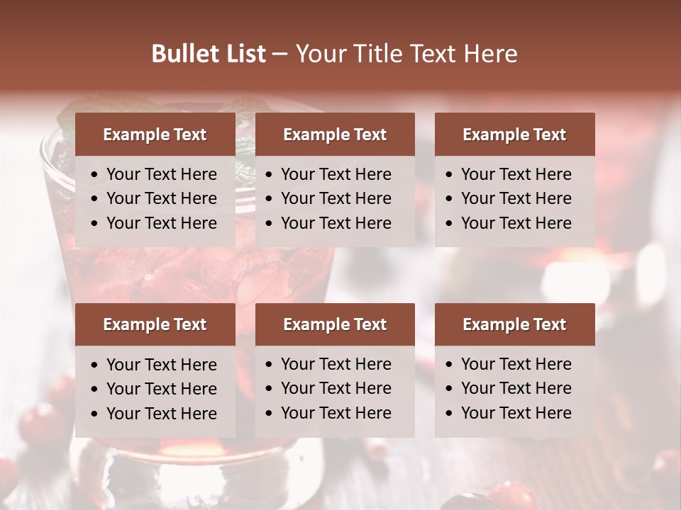 Alcoholic Liquid Food PowerPoint Template