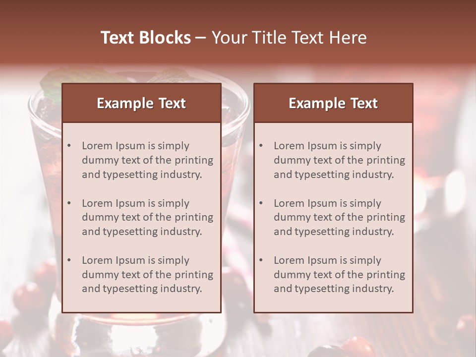 Alcoholic Liquid Food PowerPoint Template
