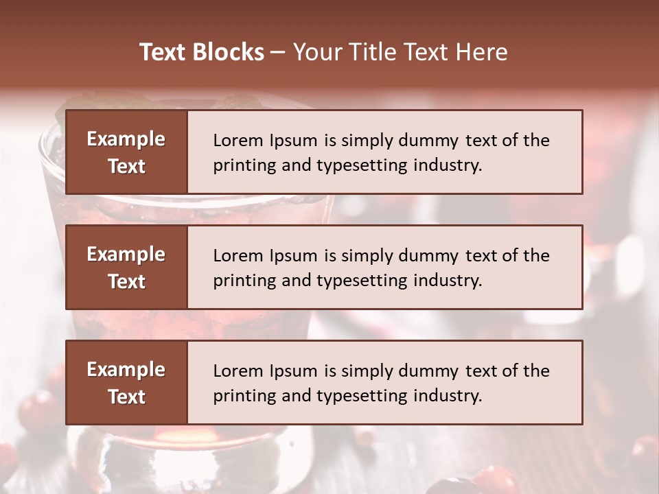 Alcoholic Liquid Food PowerPoint Template