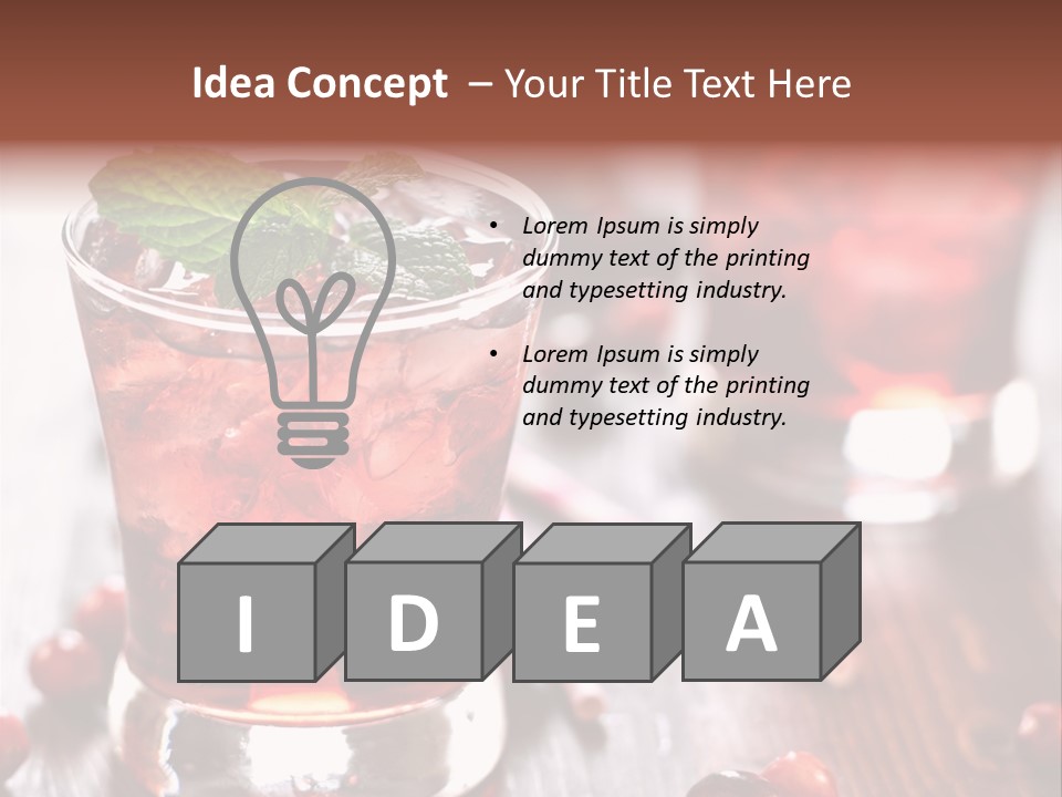 Alcoholic Liquid Food PowerPoint Template