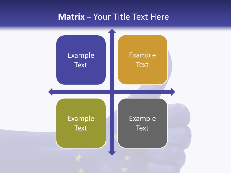 Flag Success European Union PowerPoint Template