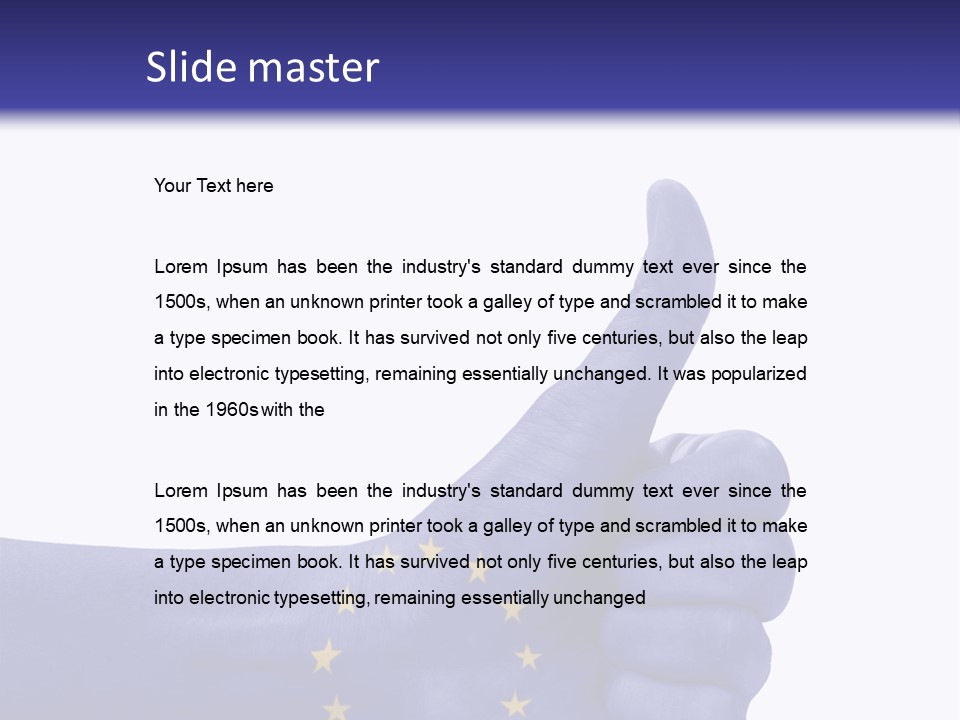 Flag Success European Union PowerPoint Template