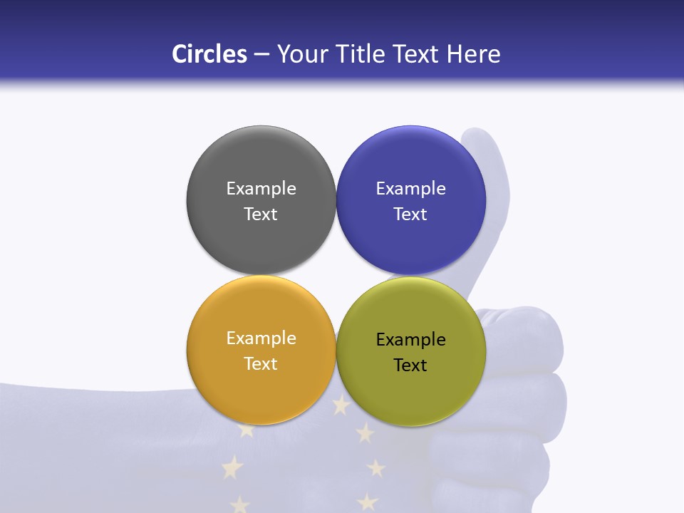 Flag Success European Union PowerPoint Template