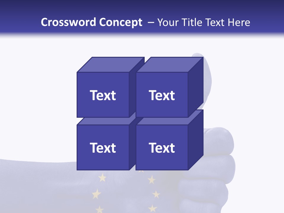 Flag Success European Union PowerPoint Template