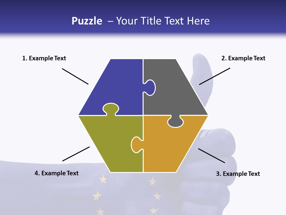 Flag Success European Union PowerPoint Template