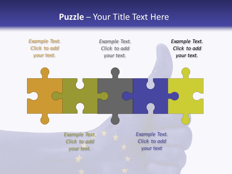 Flag Success European Union PowerPoint Template