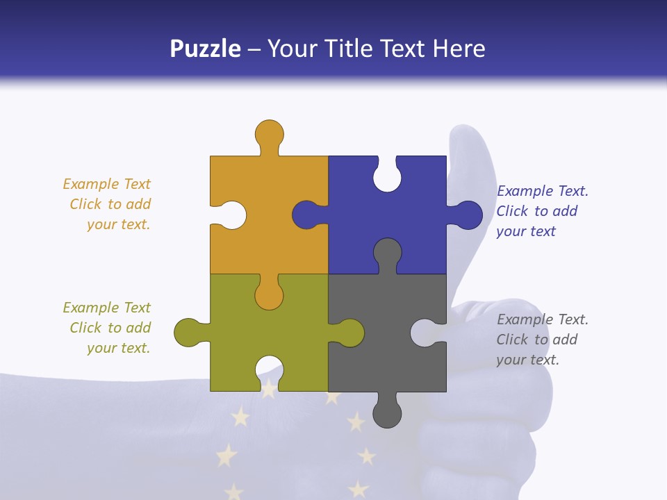 Flag Success European Union PowerPoint Template