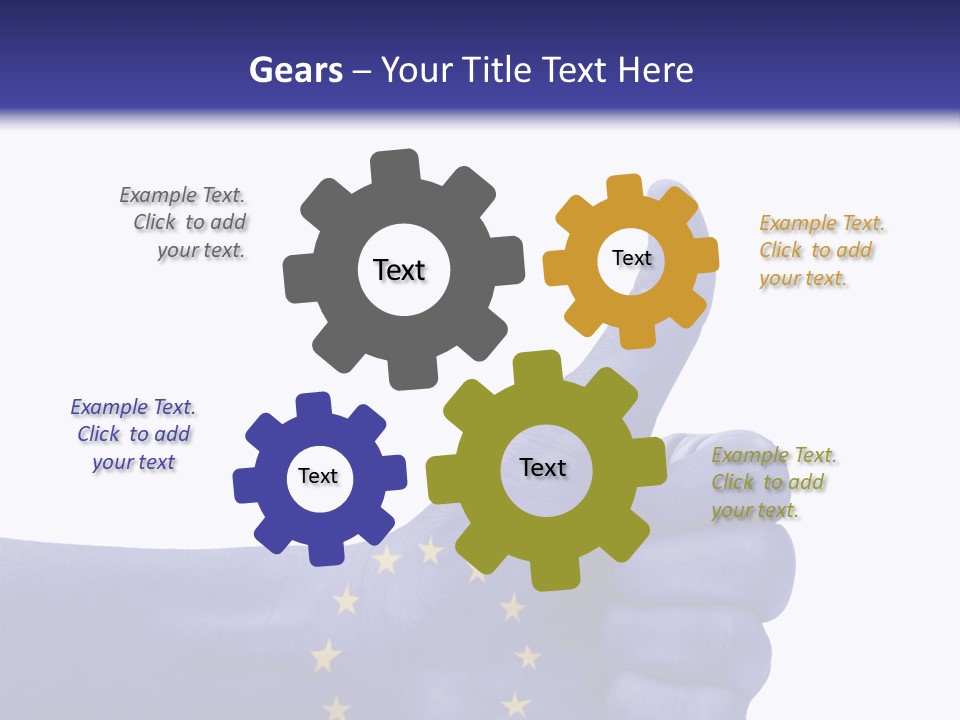 Flag Success European Union PowerPoint Template