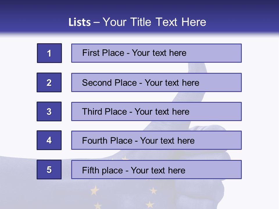 Flag Success European Union PowerPoint Template