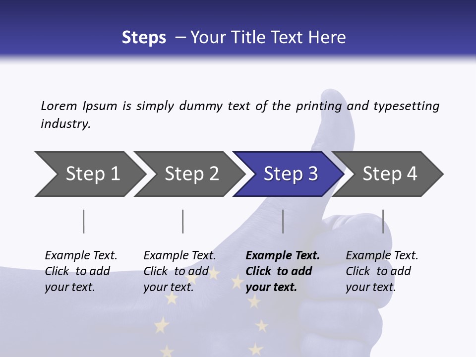 Flag Success European Union PowerPoint Template