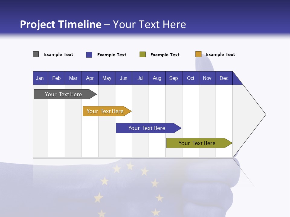 Flag Success European Union PowerPoint Template