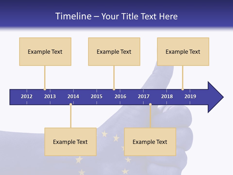 Flag Success European Union PowerPoint Template