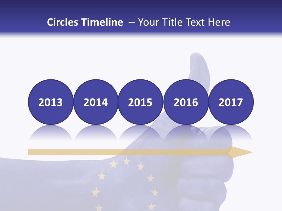 Flag Success European Union PowerPoint Template