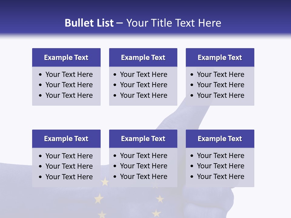 Flag Success European Union PowerPoint Template