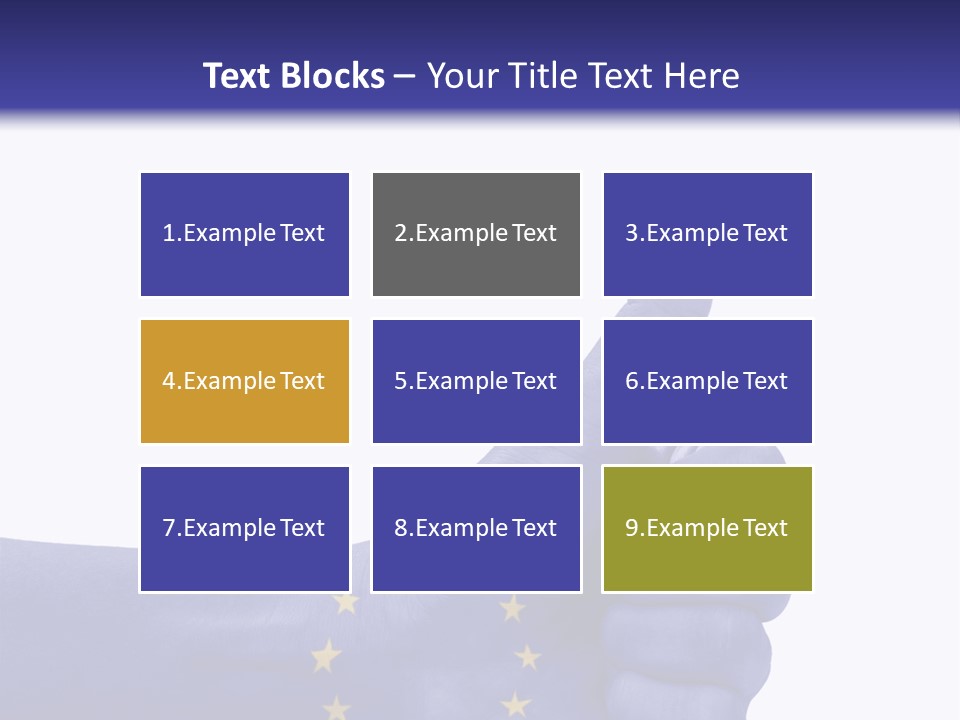 Flag Success European Union PowerPoint Template