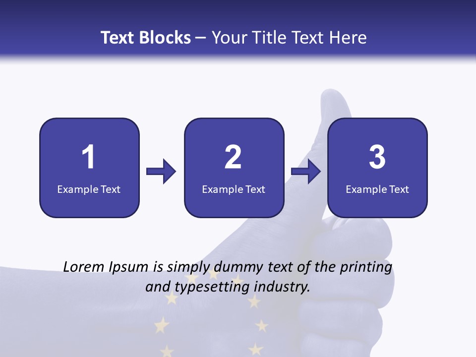 Flag Success European Union PowerPoint Template