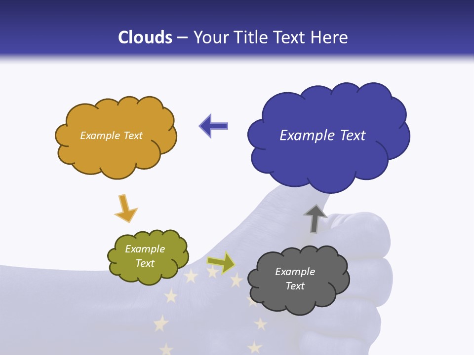 Flag Success European Union PowerPoint Template