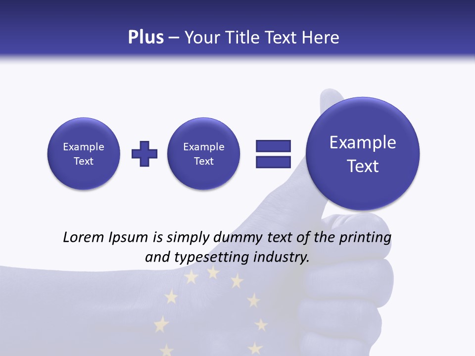 Flag Success European Union PowerPoint Template