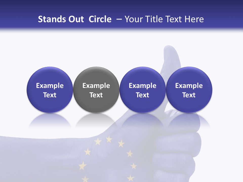 Flag Success European Union PowerPoint Template