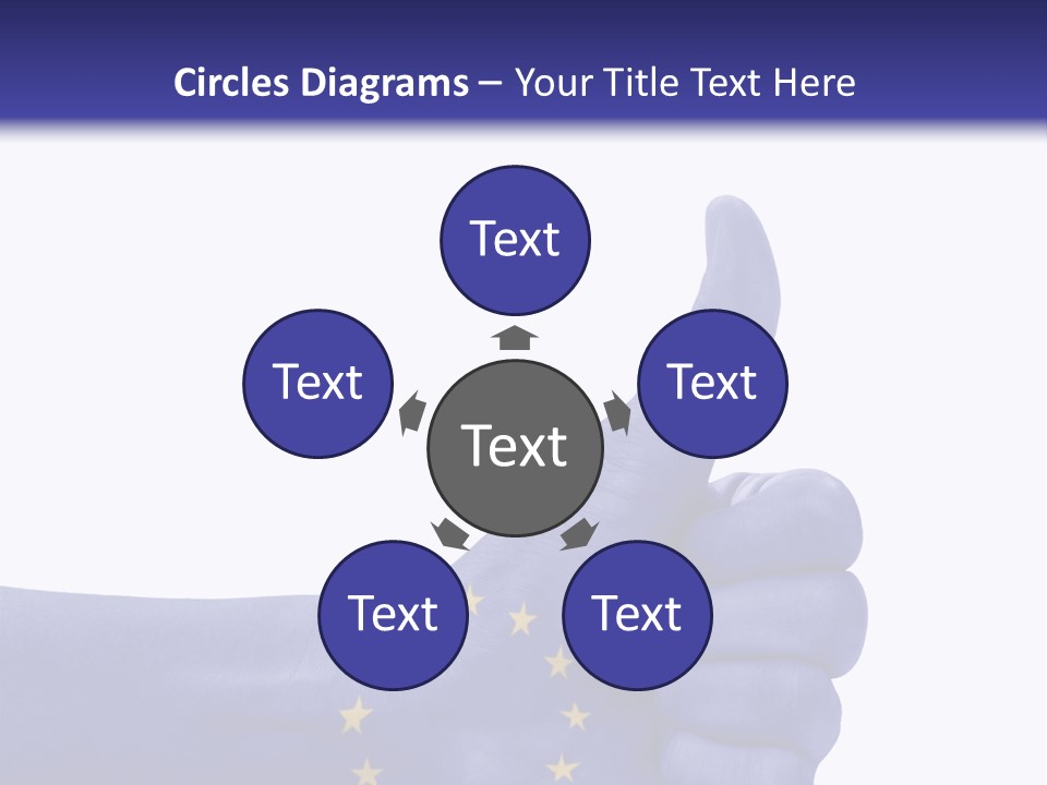 Flag Success European Union PowerPoint Template