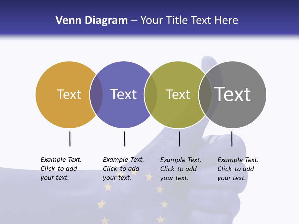 Flag Success European Union PowerPoint Template