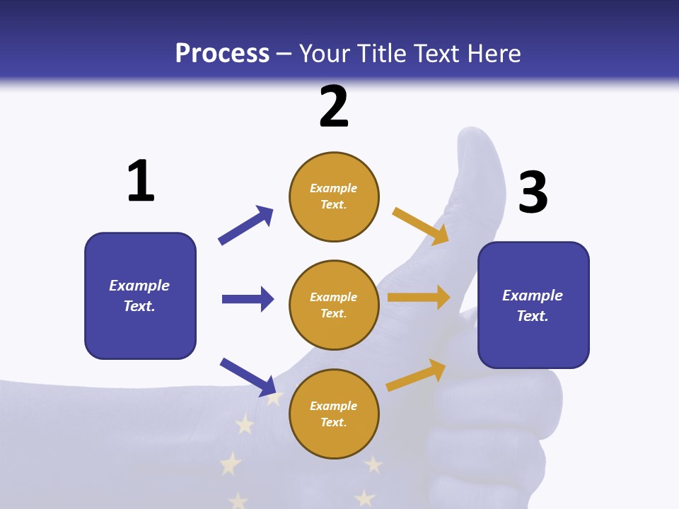 Flag Success European Union PowerPoint Template
