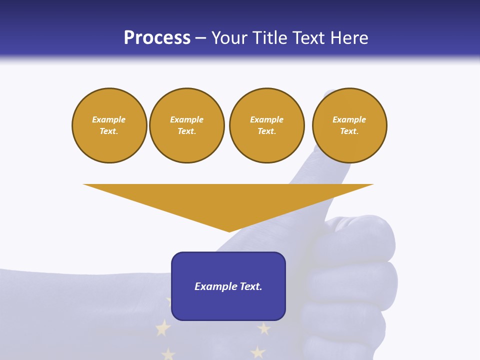 Flag Success European Union PowerPoint Template
