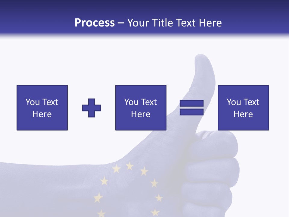 Flag Success European Union PowerPoint Template