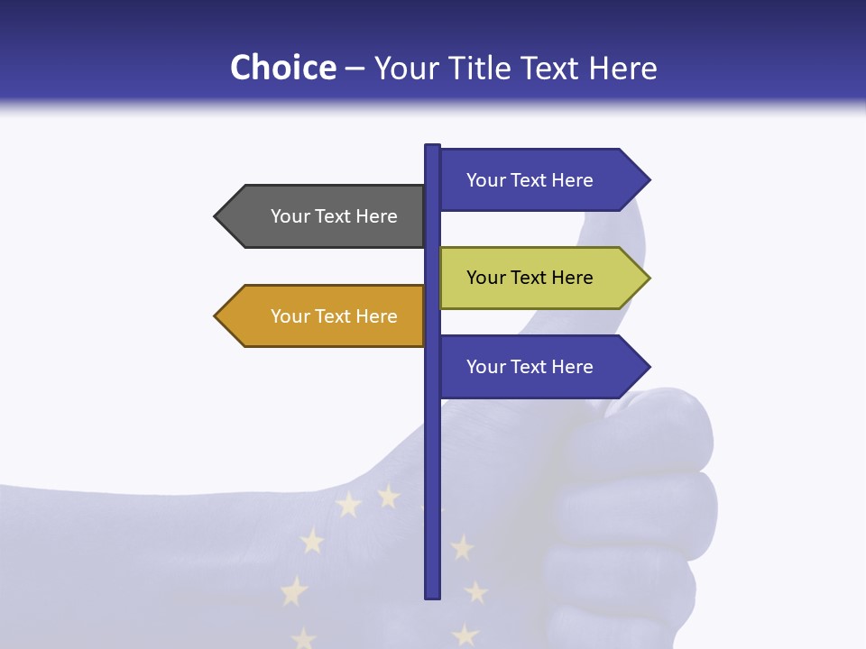 Flag Success European Union PowerPoint Template