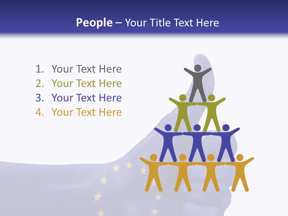 Flag Success European Union PowerPoint Template