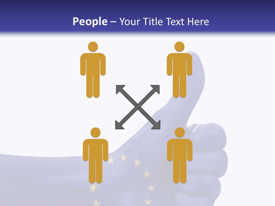 Flag Success European Union PowerPoint Template