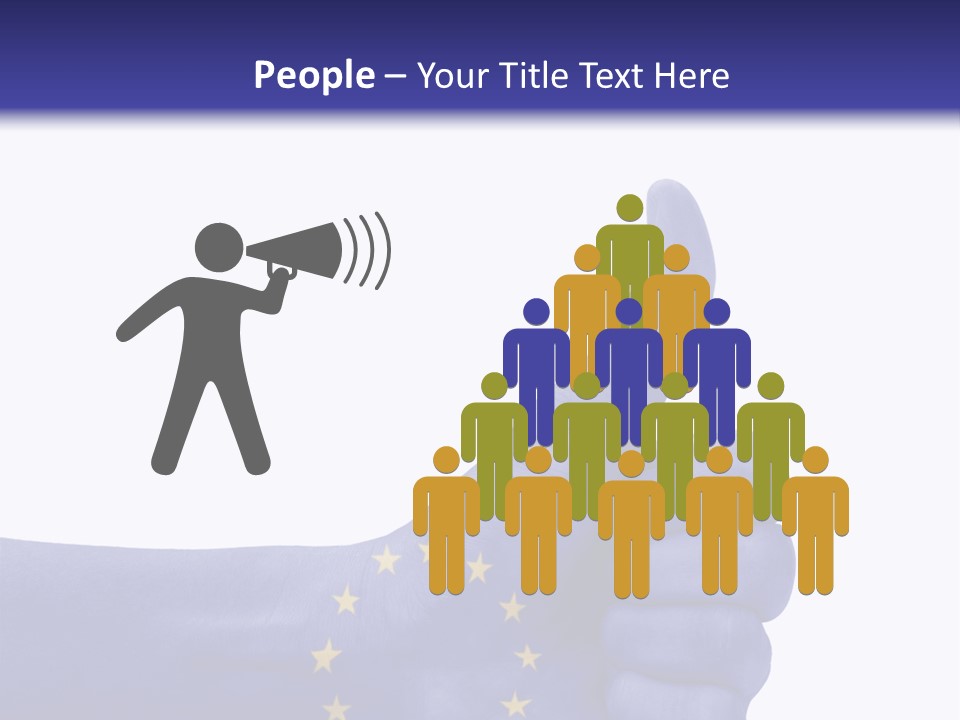 Flag Success European Union PowerPoint Template