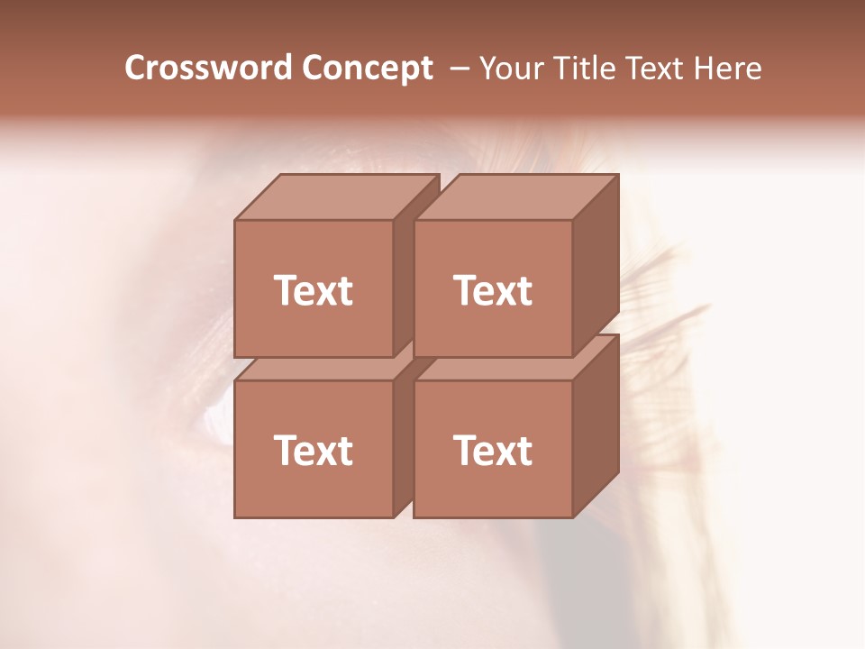 Young Eyelashes Woman PowerPoint Template