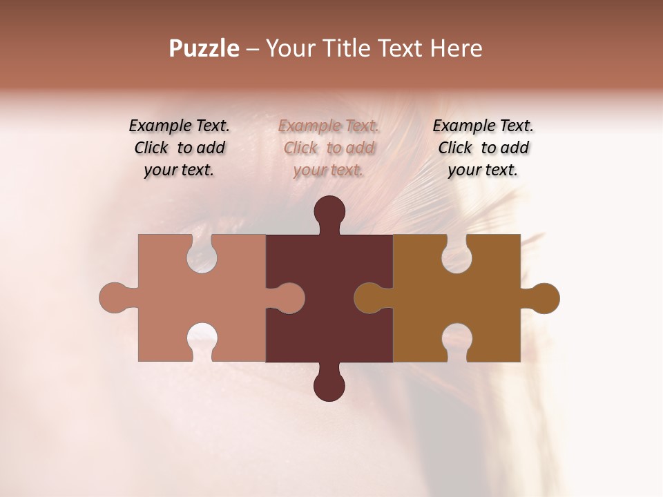 Young Eyelashes Woman PowerPoint Template