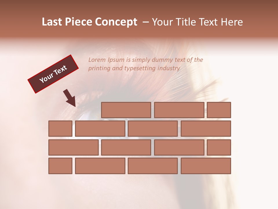 Young Eyelashes Woman PowerPoint Template