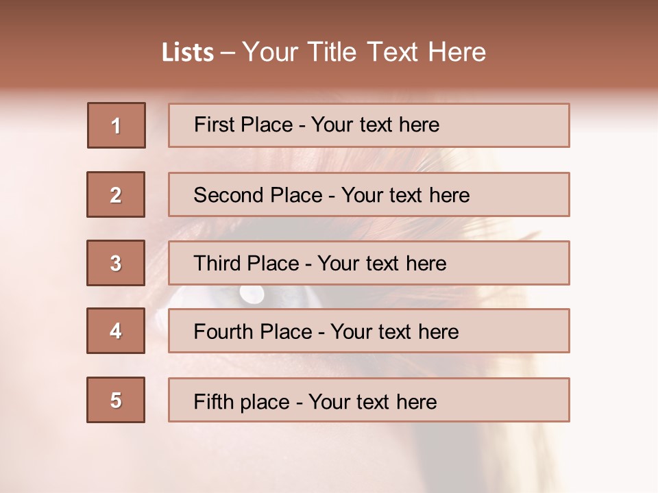 Young Eyelashes Woman PowerPoint Template