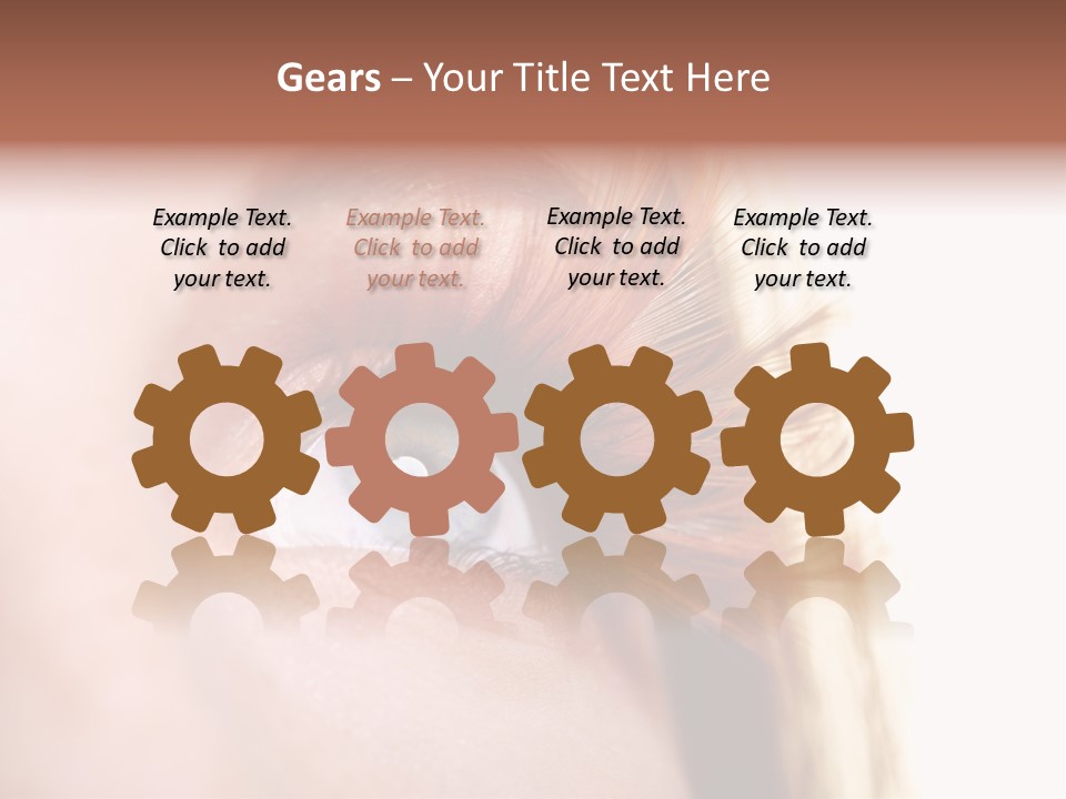 Young Eyelashes Woman PowerPoint Template