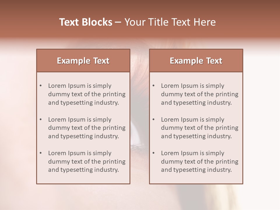 Young Eyelashes Woman PowerPoint Template