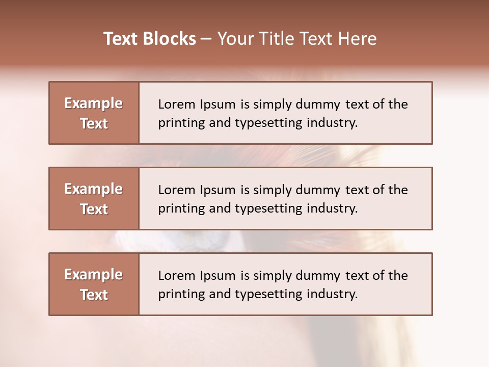 Young Eyelashes Woman PowerPoint Template