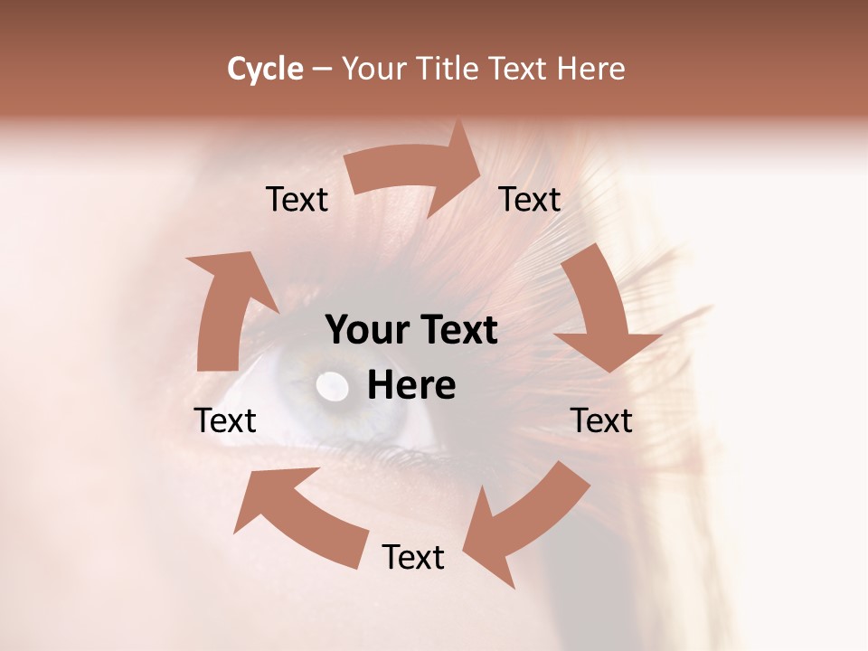 Young Eyelashes Woman PowerPoint Template