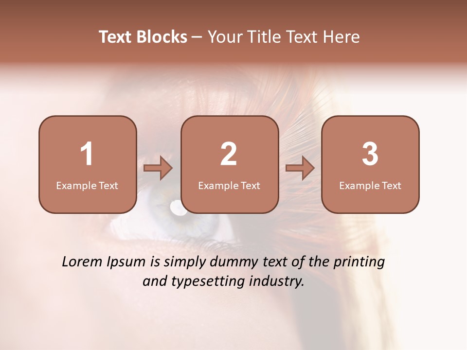 Young Eyelashes Woman PowerPoint Template