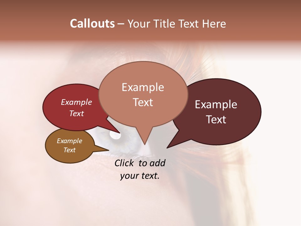 Young Eyelashes Woman PowerPoint Template