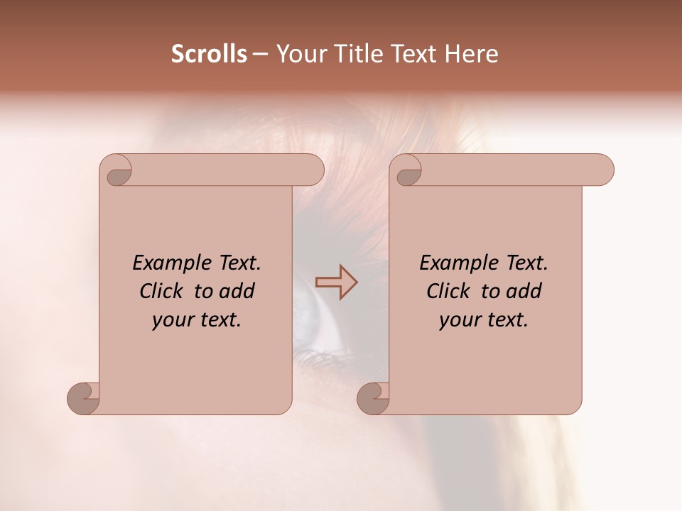 Young Eyelashes Woman PowerPoint Template