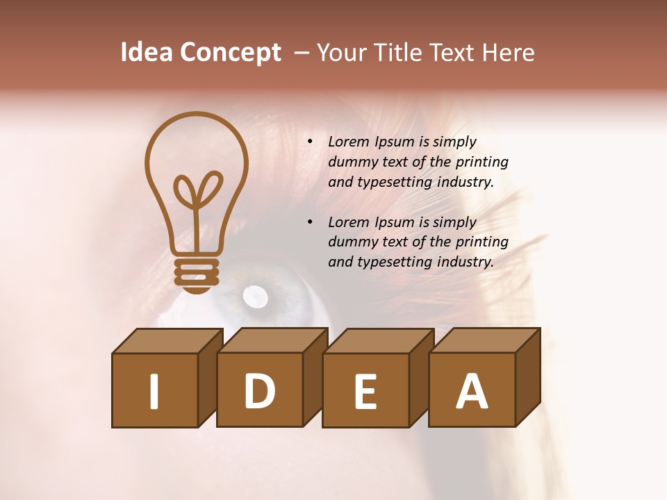 Young Eyelashes Woman PowerPoint Template