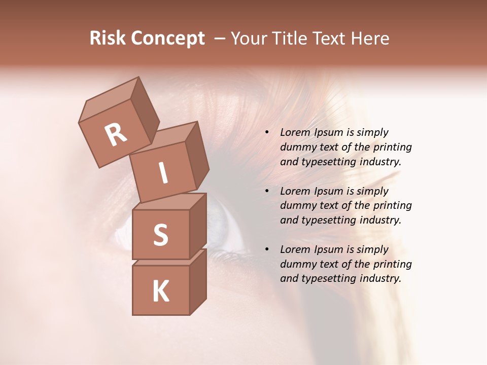 Young Eyelashes Woman PowerPoint Template