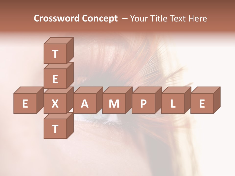 Young Eyelashes Woman PowerPoint Template