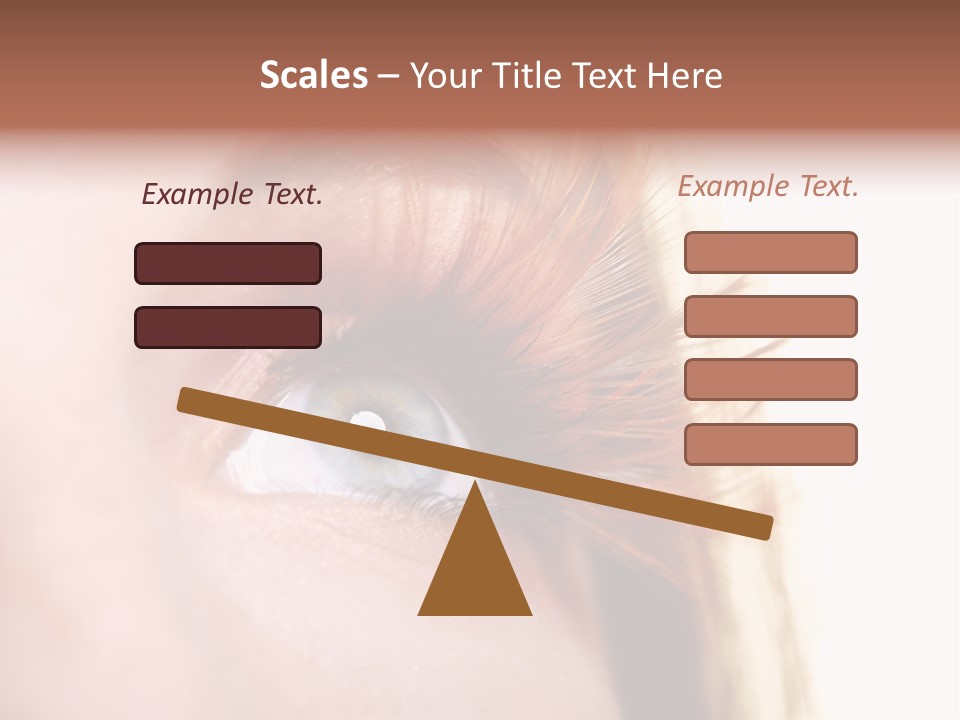 Young Eyelashes Woman PowerPoint Template