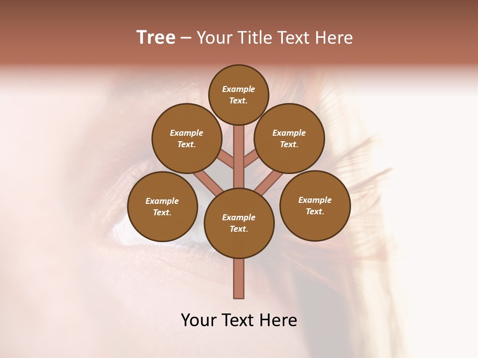 Young Eyelashes Woman PowerPoint Template