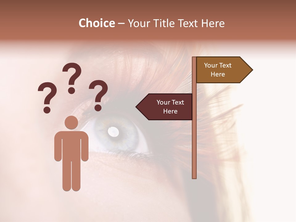 Young Eyelashes Woman PowerPoint Template