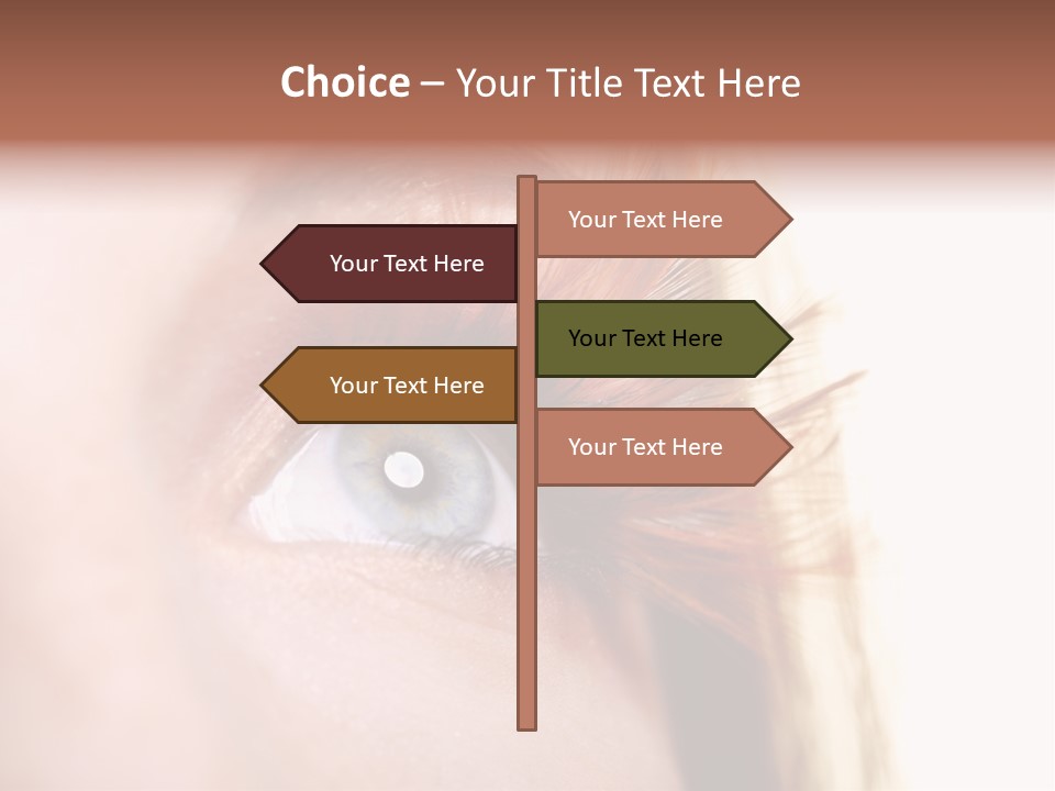 Young Eyelashes Woman PowerPoint Template